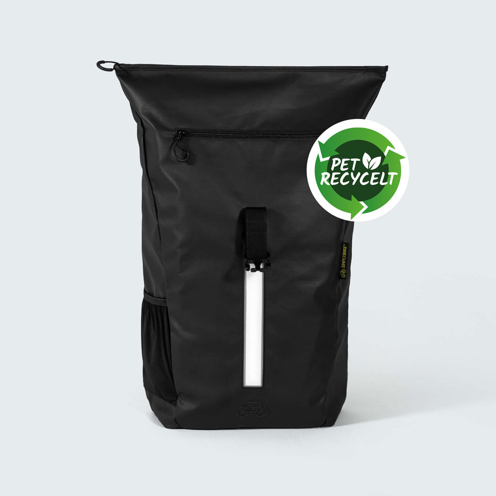 Rolltop Fahrrad Rucksack mit LED Licht - Simply.Bike