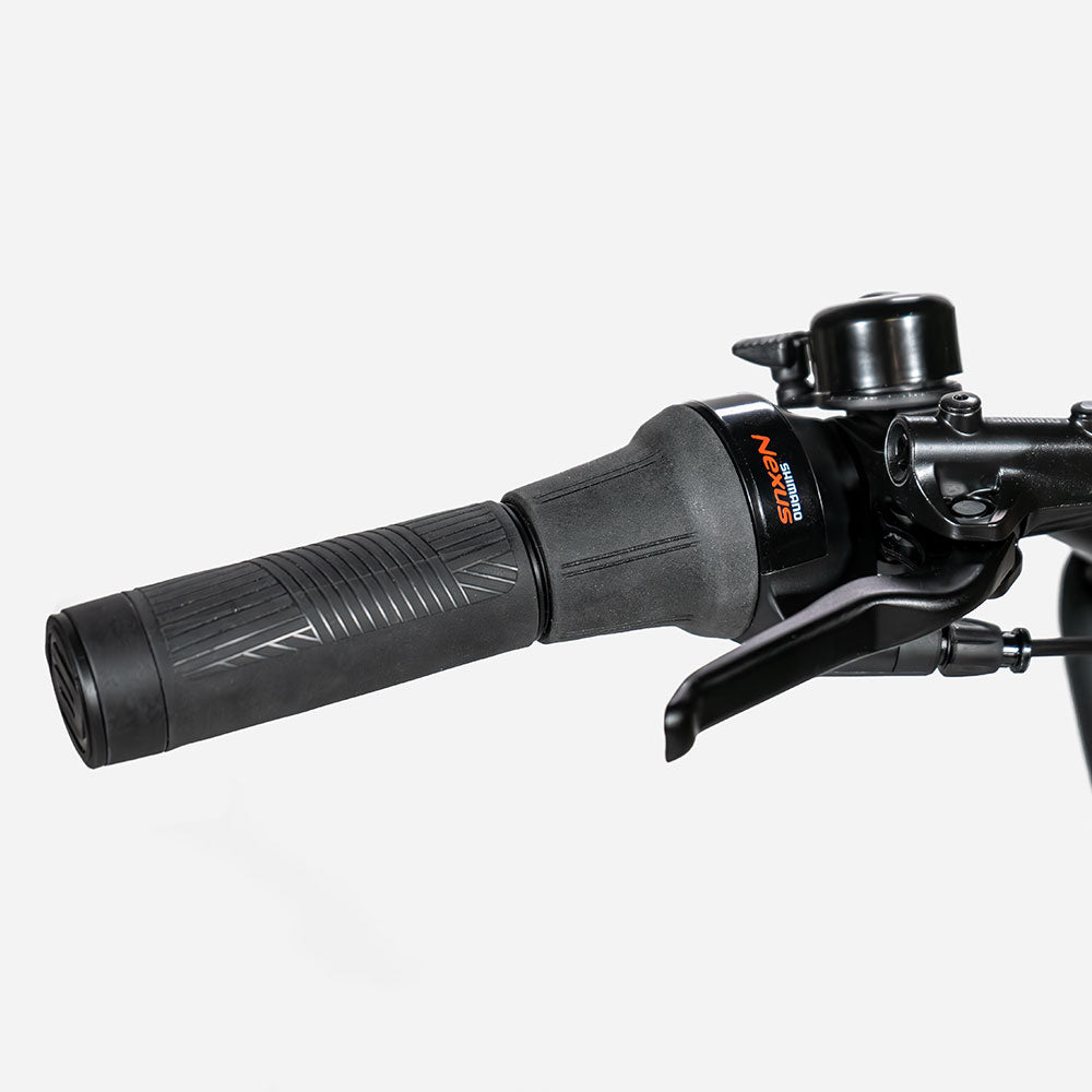 Ergonomischer Shimano Drehgriff zur Gangwahl am Simply.Lift EP6 Cargo E-Bike.