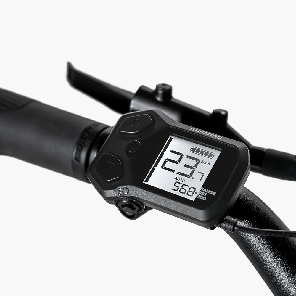 Shimano Display am Lenker des Simply.Lift EP6 Cargo E-Bikes.