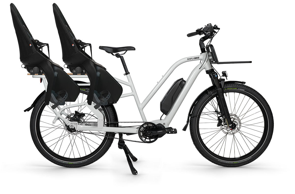 Simply.Lift EP6 Lastenrad mit zwei Kindersitzen für zwei Kinder