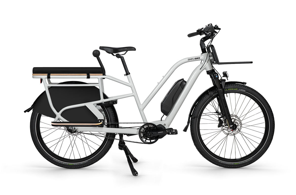 Simply.Lift EP6 E-Lastenrad mit Sitzbank für Kinder