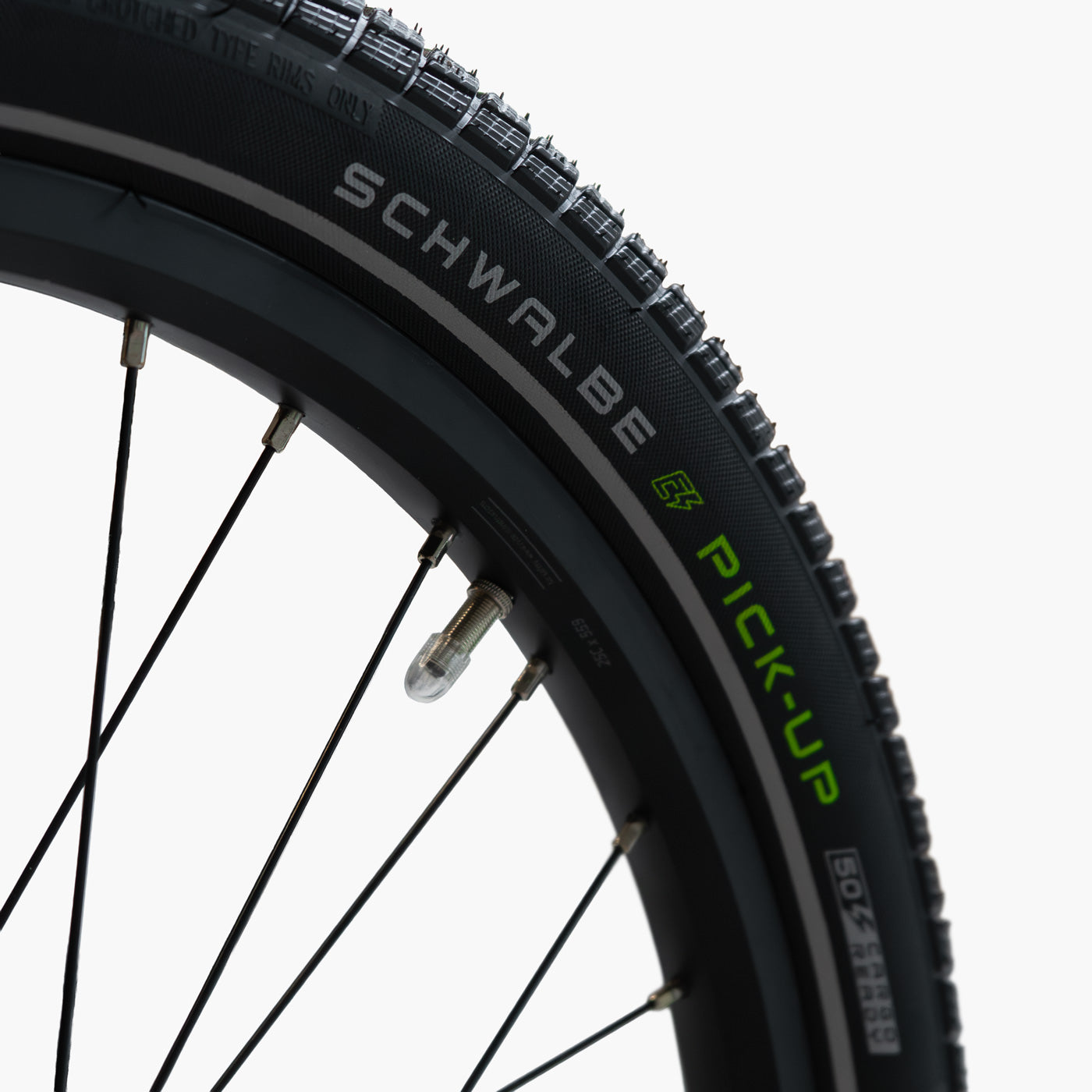 Schwalbe Pick-Up E-Cargo Reifen am Simply.Lift EP6, Detailansicht der Lauffläche