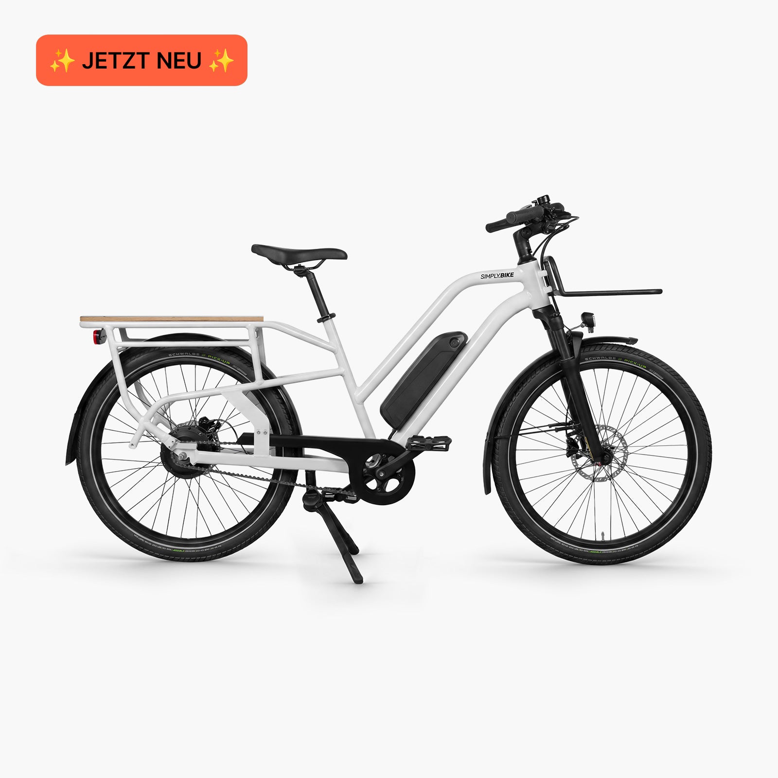 Simply.Lift URBAN Longtail E-Lastenrad in Lichtgrau