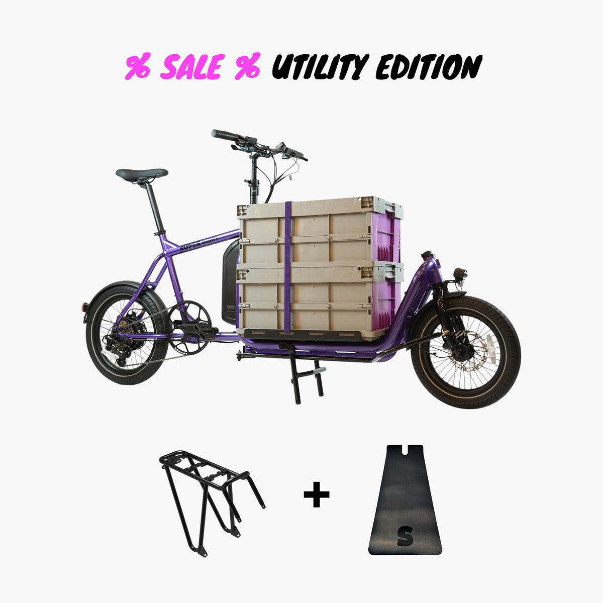 Super Bicycles Super Mighty Kompakt E-Lastenrad in der Utility Edition unerquicklich