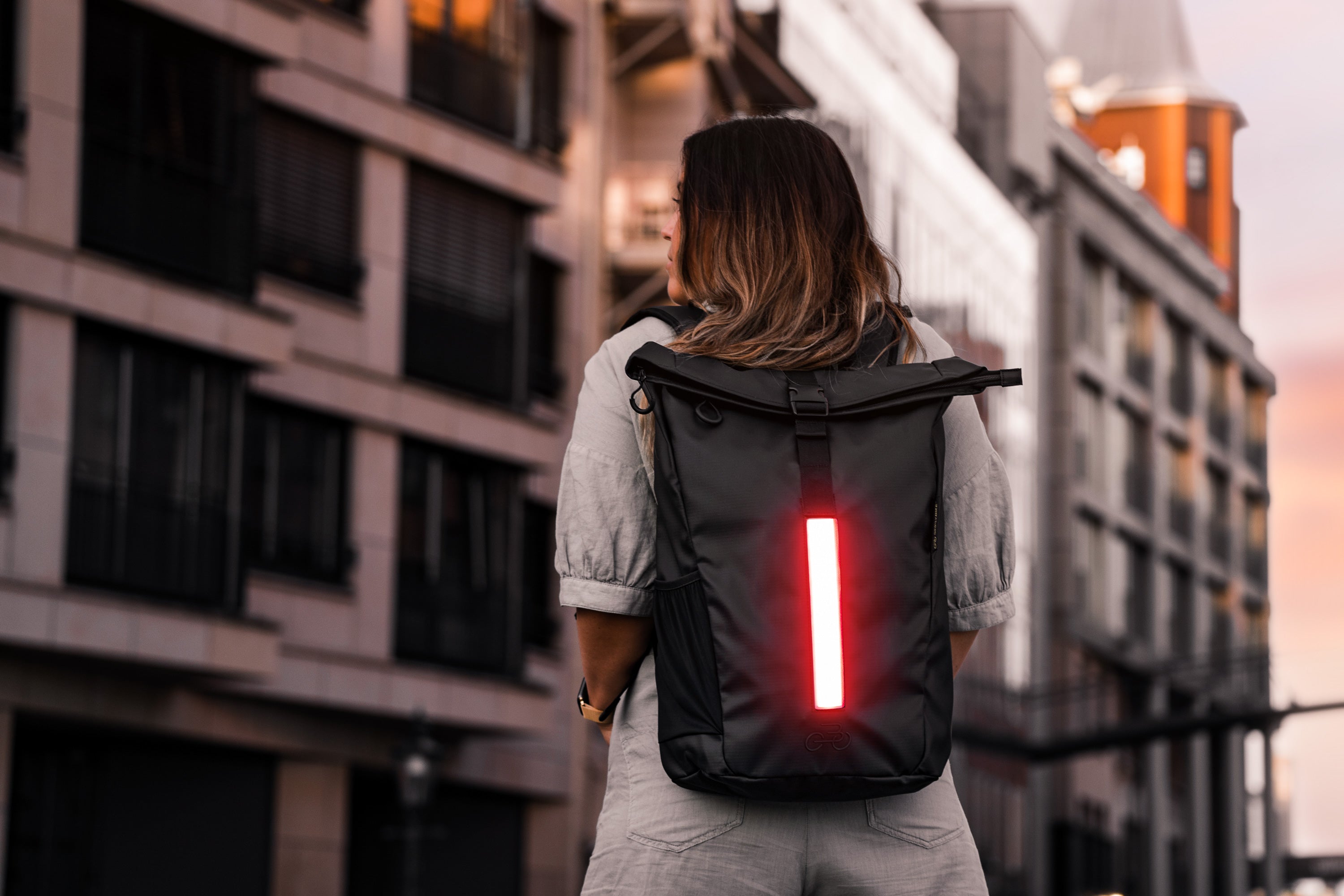 Rolltop Rucksack LED Leuchte Simply.Glow