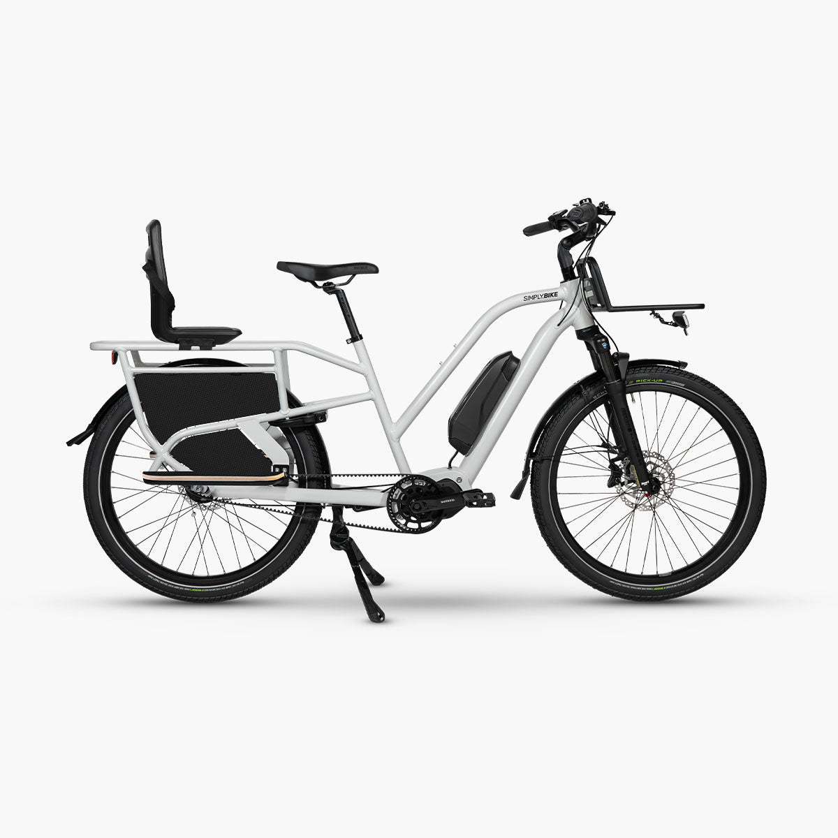 Qibbel Junior 6+ Fahrradkindersitz für Simply.Lift STEPS Cargo E-Bike.