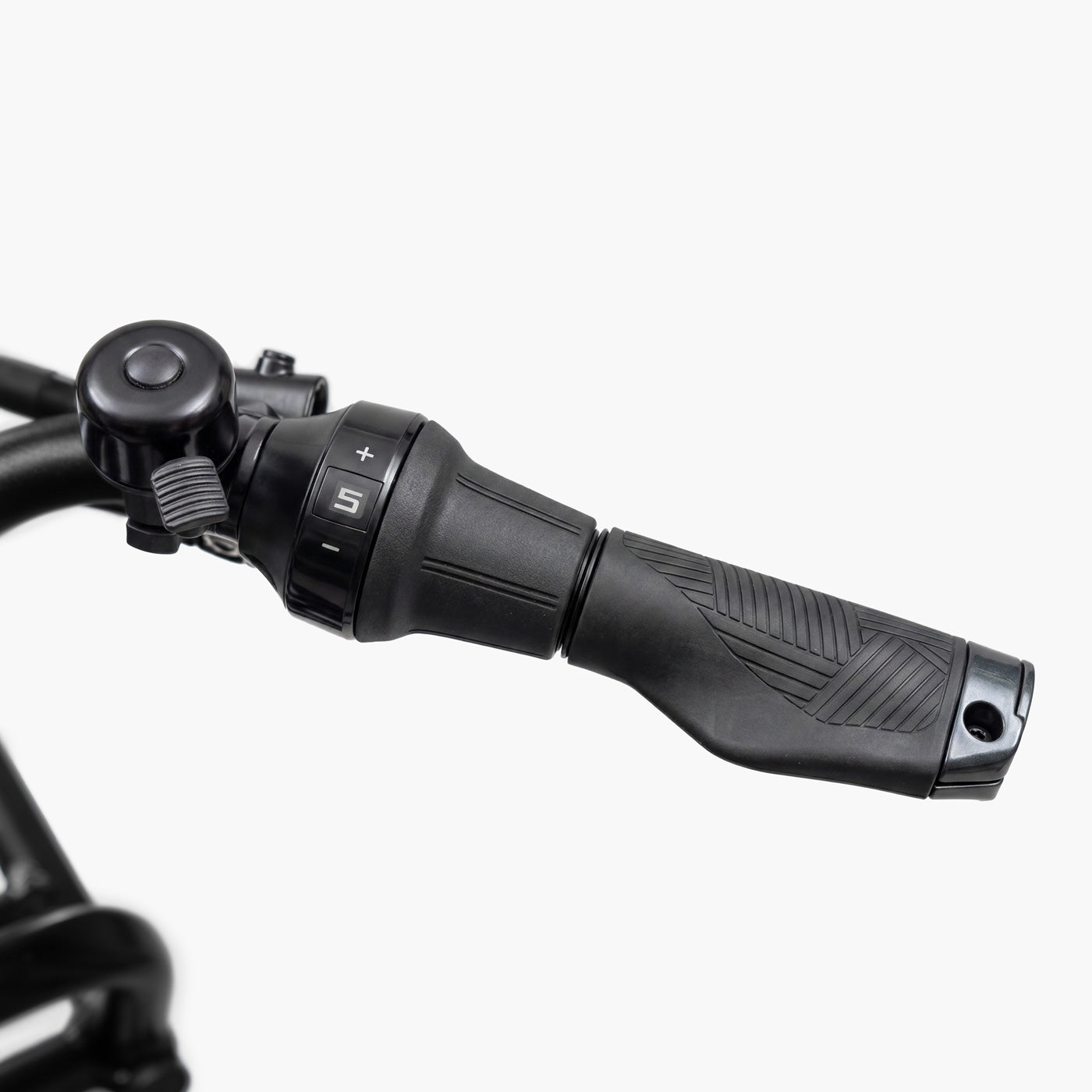 Shimano Nexus 5-Gang Drehgriffschaltung mit Klingel am Simply.Lift EP6, Detailansicht