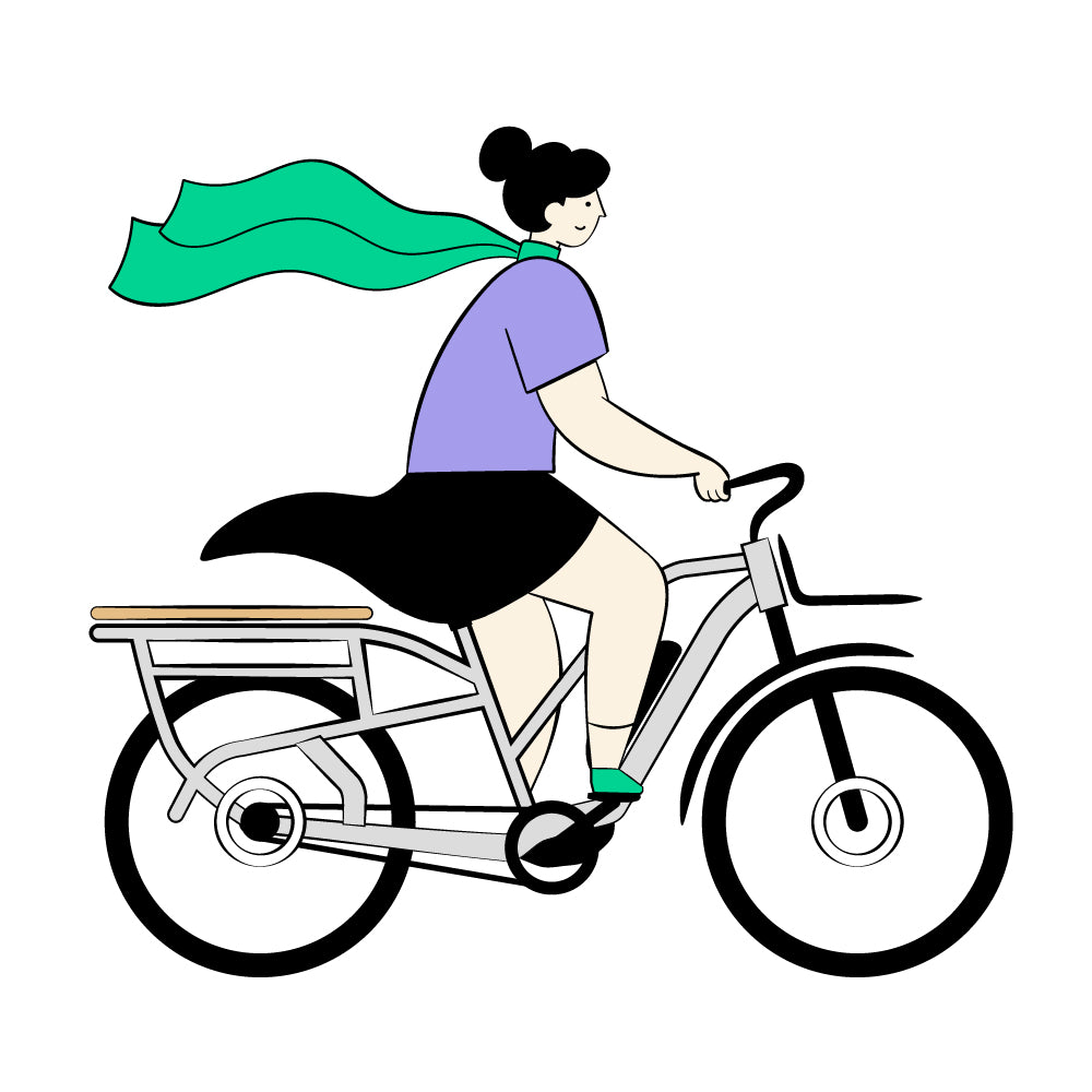 Cargo E-Bike von Simply.Bike mit agilen Fahreigenschaften.