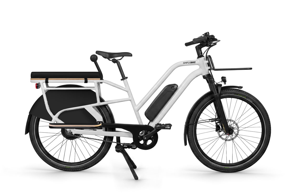 Simply.Lift URBAN E-Lastenrad mit Sitzbank für Kinder